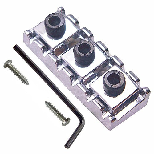 R3 Electric Guitar String Locking Nut For Floyd Rose Tremolo Bridge 43mm Chrome with black nut