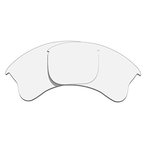 Glintbay 100 PreciseFit Replacement Sunglass Lenses for Oakley Flak Jacket XLJ  Crystal Clear Nonpolarized