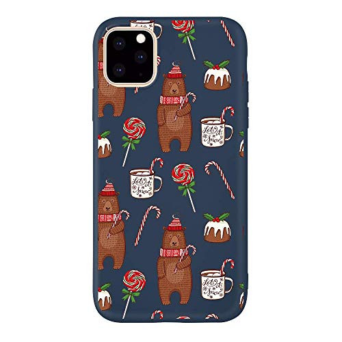FancyCase Compatible with iPhone 11 ProNew Animal Style Soft Silicone Protective iPhone 11 Pro Case Winter Bear