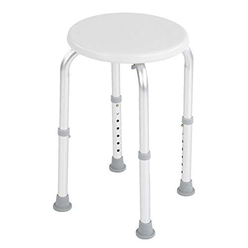 Adjustable Round Bath Shower Stool Aluminum Alloy Safety Seat Pregnant Elderly Disabled Care