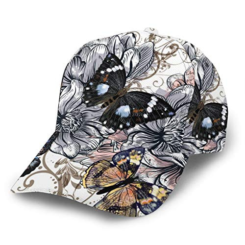 Baseball Cap Floral Pattern Design Print Dad Caps Classic Fashion Casual Adjustable Sport for Women Hats