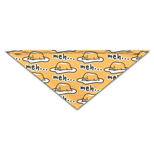QEKOZU Gudetama Cute Dog Bandana Washable Triangle Bibs Kerchief Scarf Accessories for Small Medium Dogs Puppy Cats Pets Daily Use