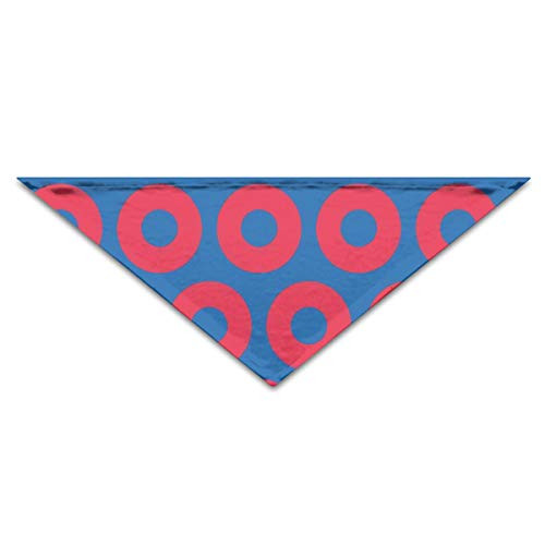 QEKOZU Phish Circles Dog Bandana Washable Triangle Bibs Kerchief Scarf Accessories for Small Medium Dogs Puppy Cats Pets Daily Use