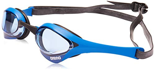 Arena Cobra Ultra Racing Swim Goggles for Men and Women BlueBlueBlack Standard AntiFog NonMirror 1E03370NS