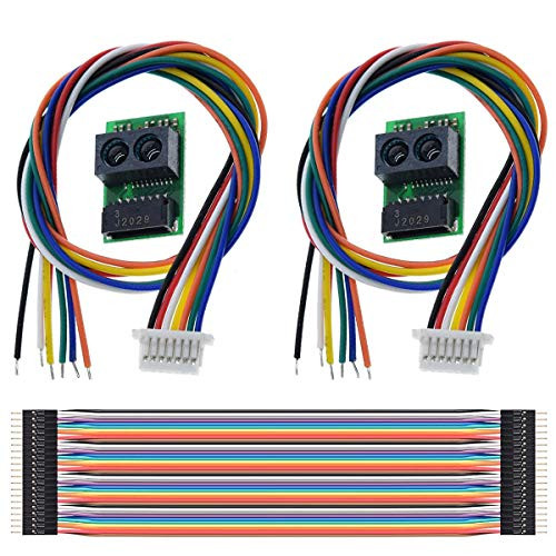 DAOKI 2Pack Distance Sensor Module GP2Y0E03 Infrared Ranging Sensor 450CM I2C Output for Arduino with MM Dupont Cable 20PIN