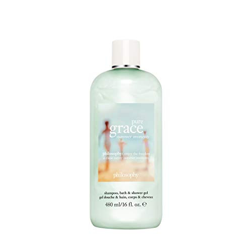 philosophy pure grace summer moments shampoo shower gel  bubble bath 16 fl oz