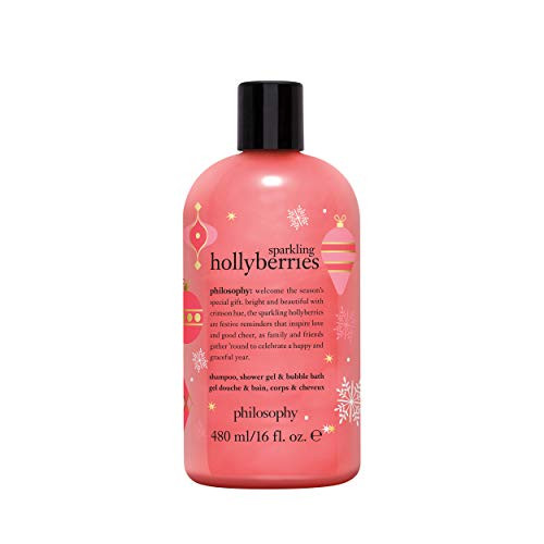 philosophy sparkling hollyberries shampoo shower gel and bubble bath 16 fl oz