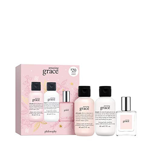 philosophy amazing grace eau de toilette mini 3 piece giftset 45 fl oz