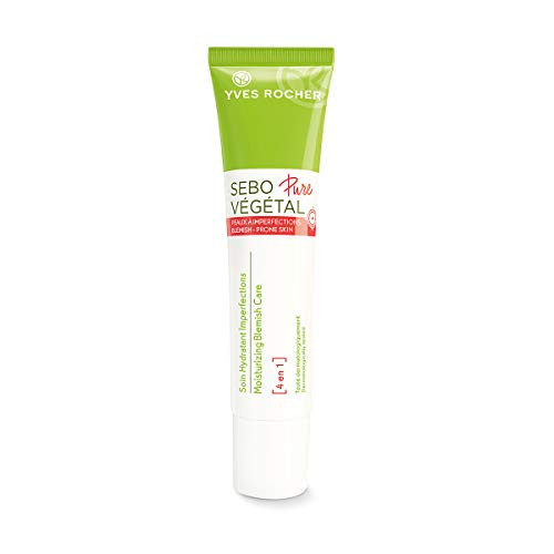 Yves Rocher Sebo Pure Vegetal Face Moisturizing Blemish Care 4 in 1 with Salicylic Acid for Acneprone Skin 40 ml tube Yves Rocher Sebo Pure Vegetal Face Moisturizing Blemish Care 4 in 1 with Salicylic Acid for Acneprone Skin 40 ml tube