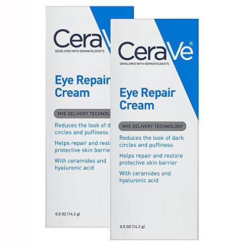 CeraVe Eye Repair Cream  2 Pack 05 Ounce each  Eye Cream for Dark Circles and Puffiness  Fragrance Free
