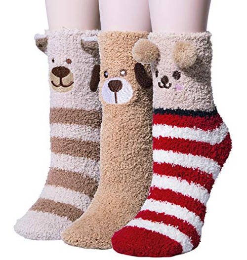 3 Pairs Womens Fuzzy Socks Winter Warm Fluffy Soft Slipper Home Sleeping Cute Animal Socks 3 Pairs Womens Fuzzy Socks Winter Warm Fluffy Soft Slipper Home Sleeping Cute Animal Socks