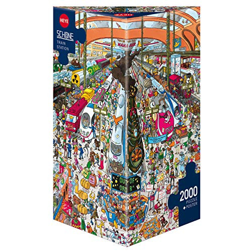 Heye Train Station Schone Triangular Puzzles 2000Piece MultiColour