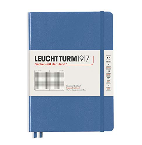 Leuchtturm1917 Special Edition Muted Colors Hardcover A5 Medium Squared Notebook  Denim