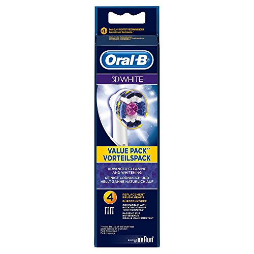 OralB 3d White Replacement Brush Heads Value Pack powered by Braun