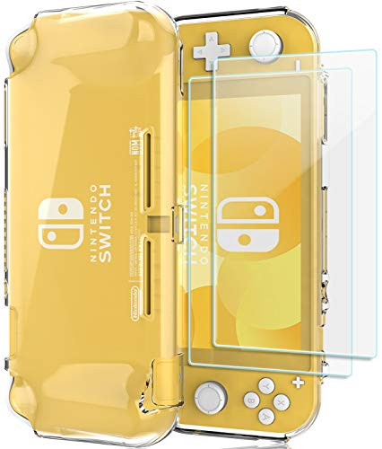 ProCase Nintendo Switch Lite Rubber Case Slim Soft Shockproof TPU Cover AntiScratch Protective Case for Nintendo Switch Lite 2019 with 2 Pack Tempered Glass Screen Protectors Clear