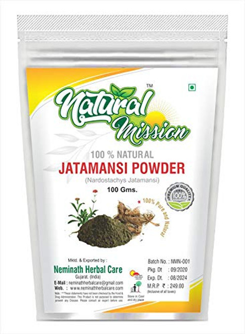Natural Mission Jatamansi Root NARDOSTACHYS JATAMANSI Powder for REJUVENATING HAIR ROOTS NATURALLY 100g