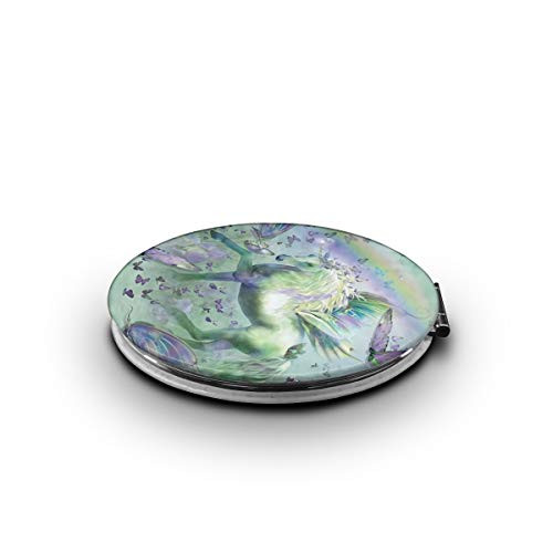 Compact Mirror Unicorn and Butterflies Pocketsize Travel Double Sided Makeup Mirror 1x2x Magnification Portable Folding Cosmetic Mirrors