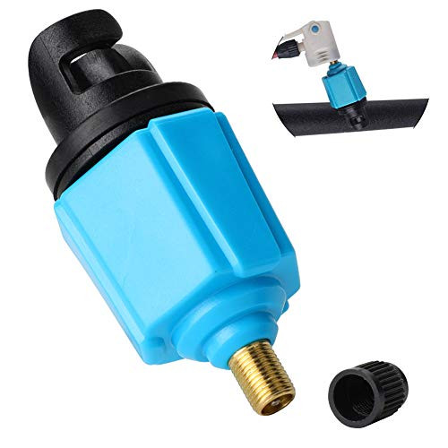 Inflatable Boat SUP Pump Adaptor Air Pump Converter Standard Schrader Conventional Pump Adaptor Air Valve Adapter Pumping Head Connector for Inflatable Rowing BoatStand Up Paddle Board Blue
