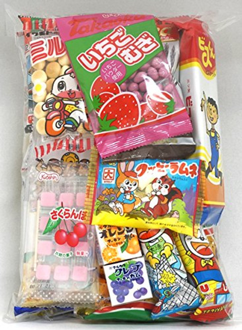 Assorted Japanese Junk Food Snack Dagashi Economical 20 Packs of 19 Types