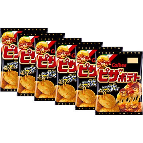 Calbee Pizza Potato Chips 6 Packs Set