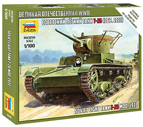 Zvezda Model 6246 Soviet Light Tank T26 Mod1933 Scale 1100