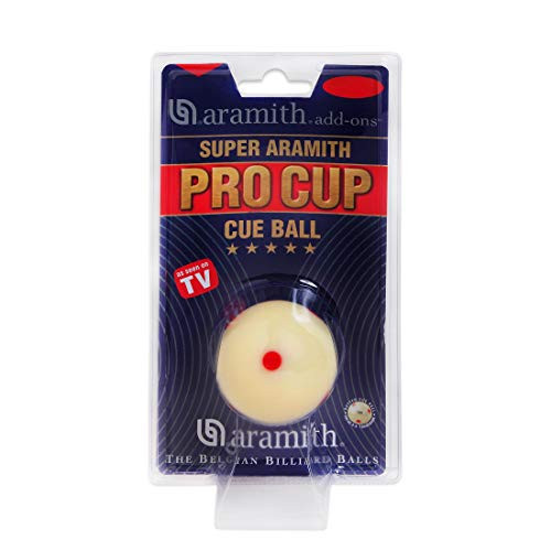 Aramith Super ProCup Pool Cue Ball 2 14 6 Red Dots in a blister