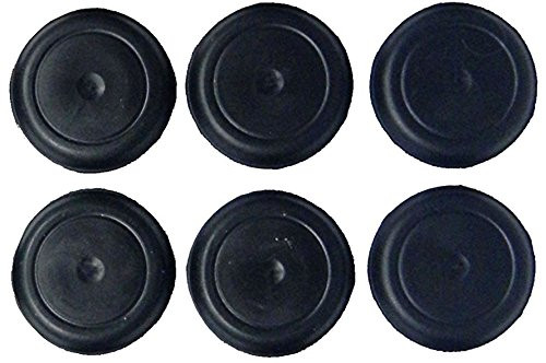 Pack of 5 1  100 inch Black Rubber Plugs  for Flush Mount Body and Sheet Metal Holes Ergonomic Button Plugs with FlushType Heads  Made in USA by CAPLUGS  Fits 1 Hole Diameter