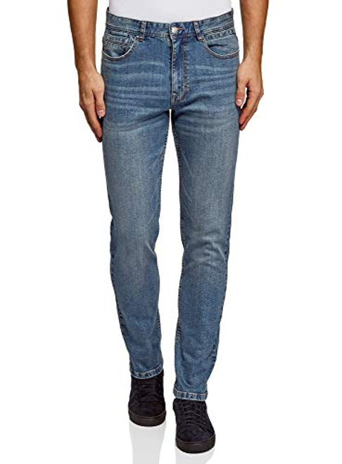 oodji Ultra Mens Basic SlimFit Jeans Blue 32W  34L US 32  M
