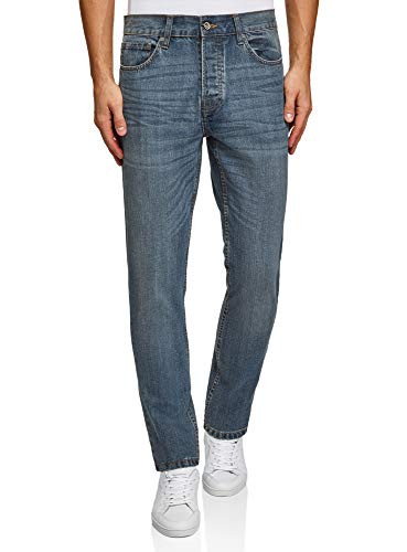 oodji Ultra Mens Basic MidRise Jeans Blue 34W  34L US 34  L