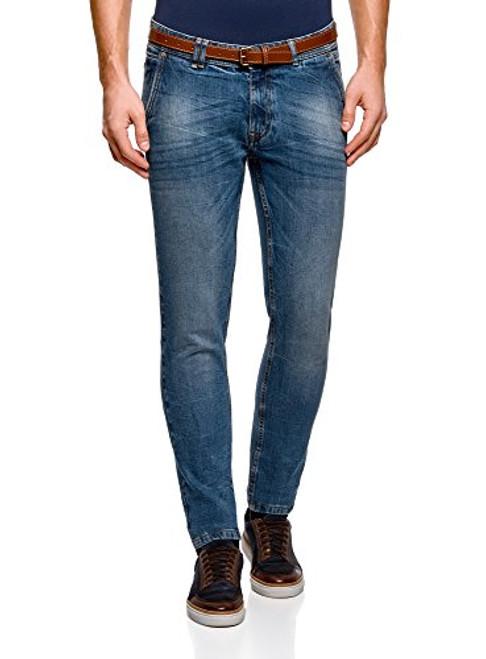 oodji Ultra Mens Basic SlimFit Jeans Blue 32W  32L US 32  M