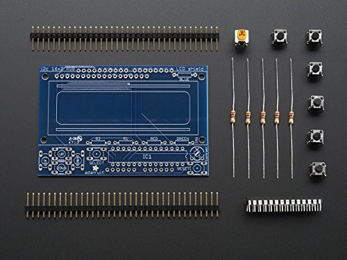 Adafruit I2C Controlled + Keypad Shield Kit for 16x2 LCD [ADA715]