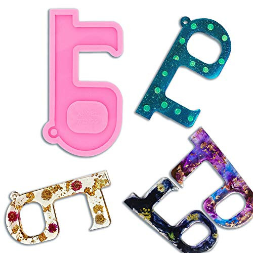 Keychain Charm Epoxy Resin Silicone Molds with hole Key Style Jewelry Pendant Making Molds for DIY Jewelry Craft Making Casting Molds