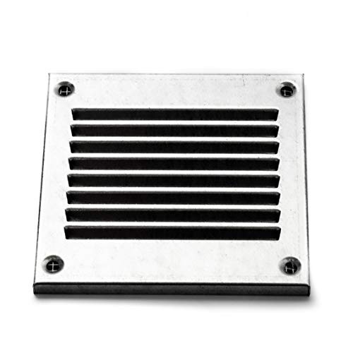 Vent Systems 4x4 inch Galvanized Air Vent Cover Metal Air Return Grill with Built in Pest Guard Screen HVAC Vent Cover for Home Improvement Vent Duct Cover 100x100 mm