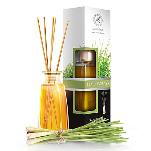 Lemongrass Diffuser wLemongrass Oil 34oz  Scented Reed Diffuser  0 Alcohol  Diffuser Gift Set  Best for Aromatherapy  Room Air Fresheners  Lemongrass Essential Oil Diffuser by Aromatika