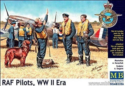 PLASTIC MODEL RAF PILOTS WWII ERA 132 MASTER BOX 3206
