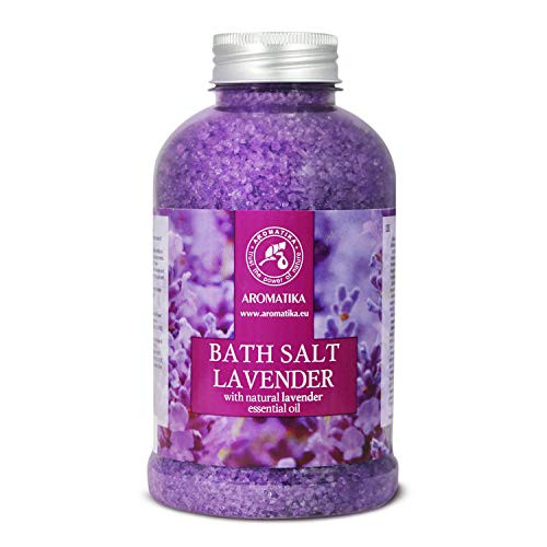 Lavender Bath Salt with Natural Lavender Essential Oil 600g for Calming and Relax  Aromatherapy Salts Lavender