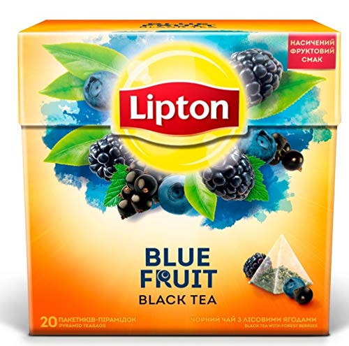 Lipton Blue Fruit Black Tea with Forest Berries 20 Pyramid Tea Bags
