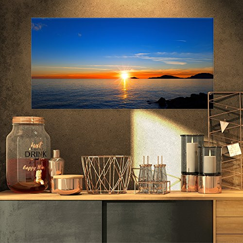 Bright Sunset in Gulf of La Spezia Seascape on Canvas Art Wall Photgraphy Artwork Print Bright Sunset in Gulf of La Spezia Seascape on Canvas Art Wall Photgraphy Artwork Print