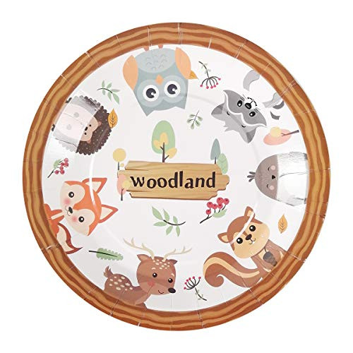 Cieovo 24 PCS Woodland Animal Party Plates Disposable Party Paper Plates Tableware Set for Woodland Forest Friends Creatures Theme Birthday Baby Shower Party Supplies Cieovo 24 PCS Woodland Animal Party Plates Disposable Party Paper Plates Tableware Set for Woodland Forest Friends Creatures Theme Birthday Baby Shower Party Supplies