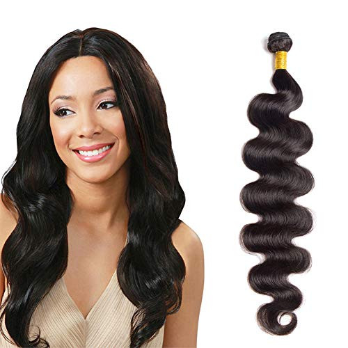 SAJANDAS Brazilian Body Wave Long Human Hair Bundles 9A Grade Body Wave Bundles Virgin Human Hair Extensions 100 Unprocessed Body Wave 1 Bundle Human Hair Weave Weft Natural Color 24 Inch