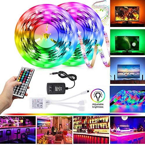 328 Feet RGB Waterproof LED Strip Light SMD 44 Key IR Remote and 12V Power Supply Flexible Color Changing 5050 RGB 300 LEDs Light Strips Kit for Home Bedroom Kitchen DIY Decoration 328 Feet RGB Waterproof LED Strip Light SMD 44 Key IR Remote and 12V Power Supply Flexible Color Changing 5050 RGB 300 LEDs Light Strips Kit for Home Bedroom Kitchen DIY Decoration