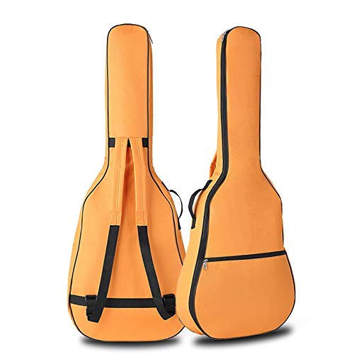 YiPaiSi 41 Inch Acoustic Guitar Bag Waterproof 03inch Padded Gig Bag Guitar Case Dual Adjustable Shoulder Strap Acoustic Guitar Gig Bag Backpack Orange