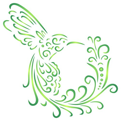 Bird of Paradise Stencil  45 x 45 inch S  Reusable Fancy Paradise Bird Wall Stencils for Painting  Use on Paper Projects Walls Floors Fabric Furniture Glass Wood etc
