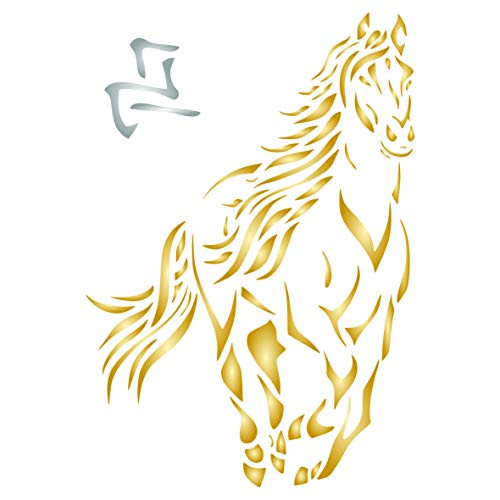 Horse Stencil  65 x 85 inch M  Stylized Farm Animal Equine Pony Wall Stencils