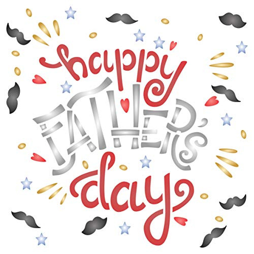 Fathers Day Stencil 65 x 65 inch S  Stencils for Walls Original Poster Sign Words Quote Wall Stencil