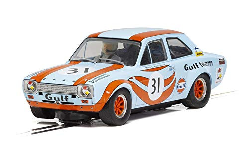 Scalextric Ford Escort MK I Gulf Team 132 Slot Race Car C4013