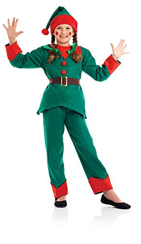 fun shack Kids Elf Costume Childrens Christmas Santas Helper Boys  Girls Outfit  XLarge