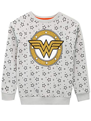 DC Comics Girls Wonder Woman Sweatshirt Grey Size 5