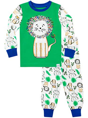 Harry Bear Boys Pajamas King of The Jungle Size 4 Multicolored