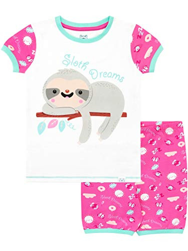 Harry Bear Girls Short Pajamas Sloth Dreams Size 4 Pink